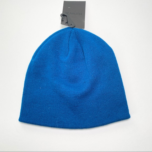 Hurley Beanie Logo Icon Staples Beanie Winter Hat blue Adult NWT one size - Picture 4 of 7
